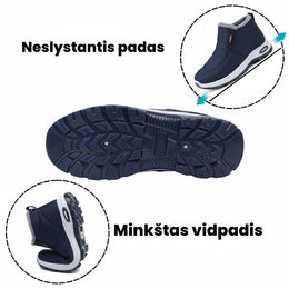 Sianna™ | Šilti dygsniuoti moteriški aulinukai su kailiuku