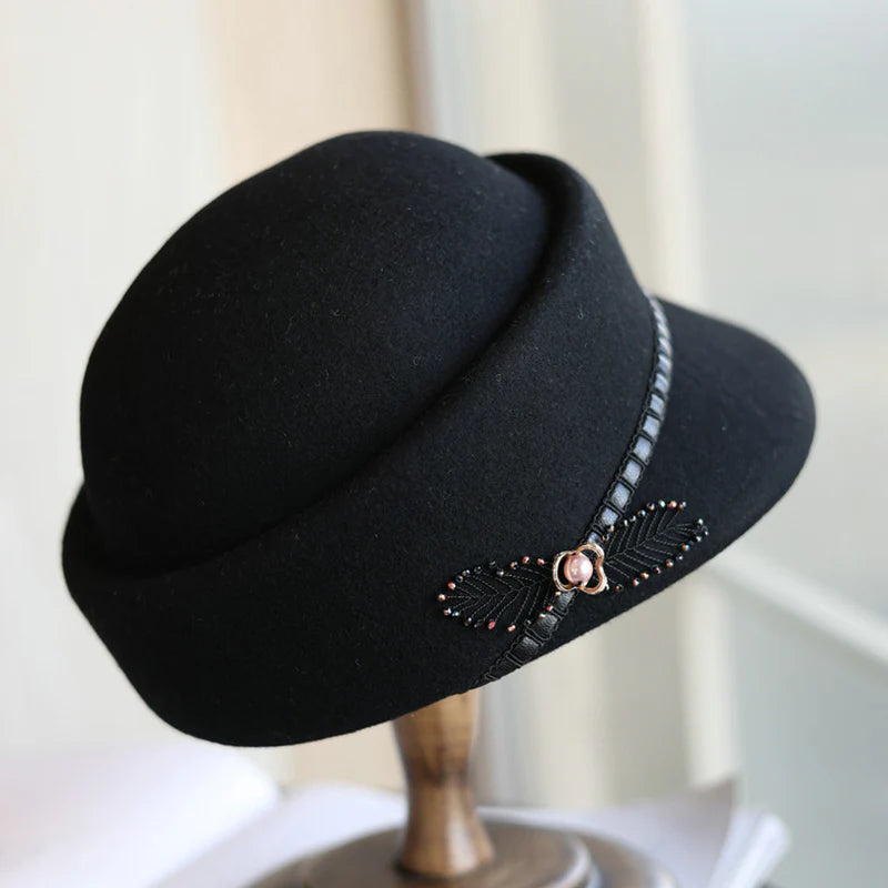 WoolCrown™ | Veltinė elegantiška beretė