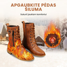 Vintažiniai odiniai aulinukai su užtrauktuku