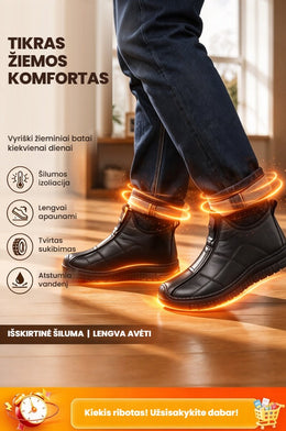 Vyriški šilti žieminiai batai su kailiuku
