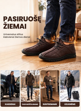 Vyriški šilti žieminiai batai su kailiuku
