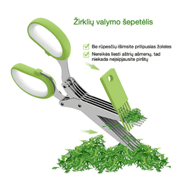 Žirklės greitam žolelių karpimui (4 dalių rinkinys)